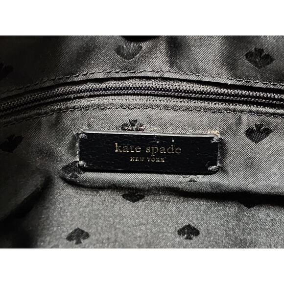 Kate Spade New York Dawn Tote Bag Medium Black Purse Magnetic Snap Zipper Logo - Picture 9 of 16